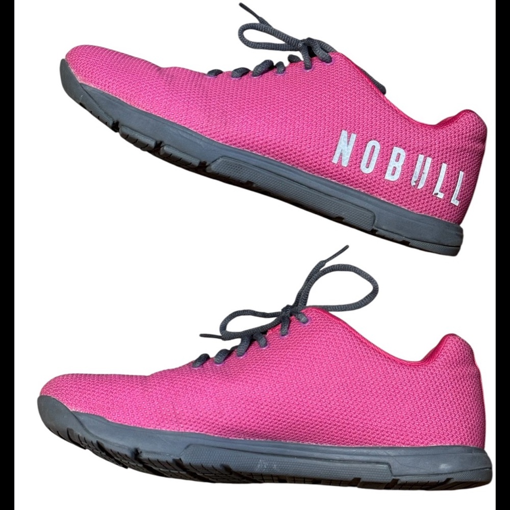 NOBULL Women 11 men 9.5 Pink Super Fabric Lace Up Trainer Shoe Crossfit Athletic